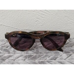 Maui Jim Leia Brown Tortoise Sunglasses MJ708 Made In Italy Designer EUC